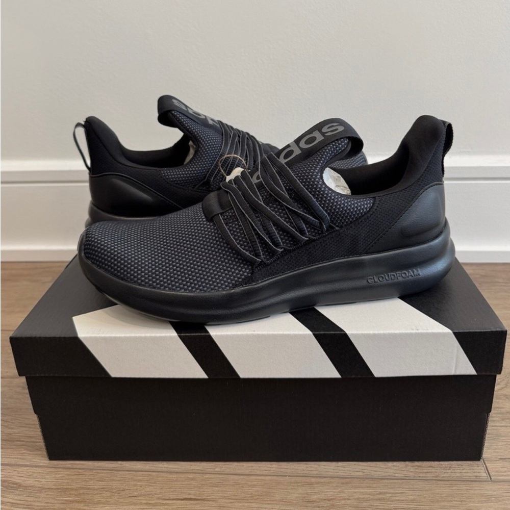 Adidas Lite Racer Adapt 7.0 Shoes Black Sportswear Sneaker Mens Size 12